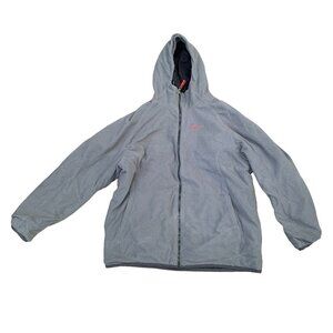 VINTAGE Nike Reversible Fleece Jacket Gray/Black XL